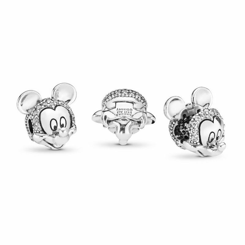 Pandora Disneyr Shimmering Mickey Portrait Clip - Sterling Silver/Cubic Zirconia - Canada | FJ2760XI